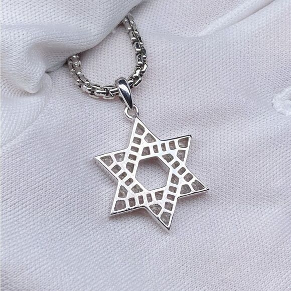 Effy Sterling Silver Diamond Star Of David Pendant Necklace - Picture 4 of 13